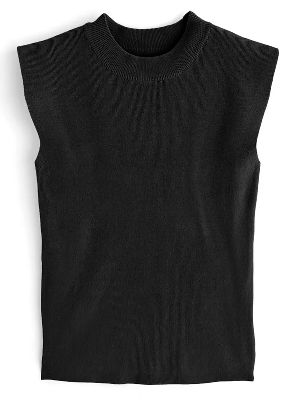 日本 GRL - 彈性薄針織顯瘦無袖上衣-天使白