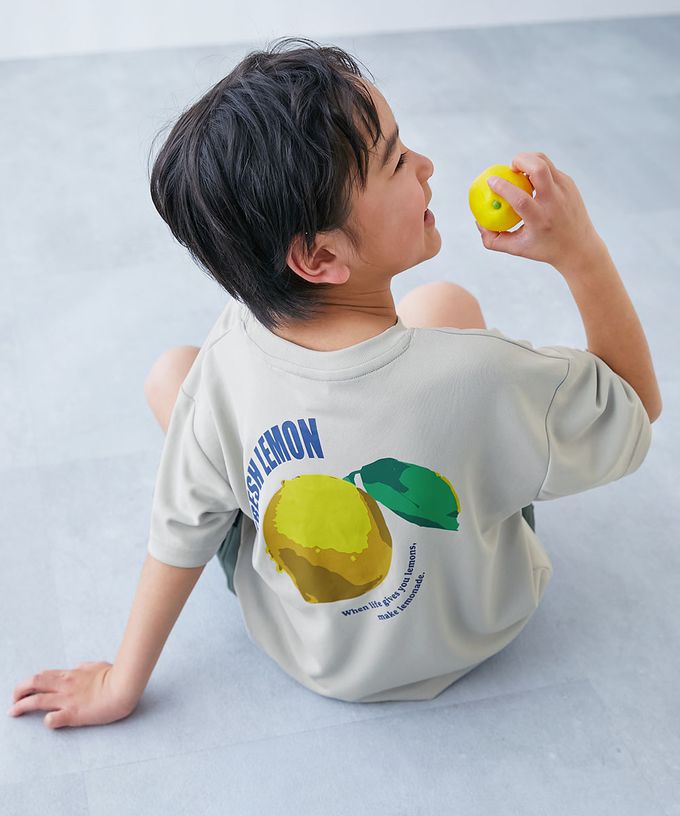 日本 devirock - 速乾網眼超舒適短袖上衣-英文logo-深紫