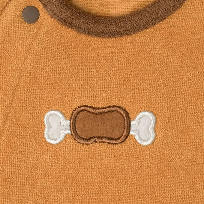 akachan honpo - 長袖造型連身衣-附帽子 獅子-咖啡色 (50~60cm)