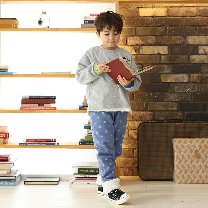 日本 ZOOLAND - 俏皮動物滑板車裏毛長袖上衣-灰