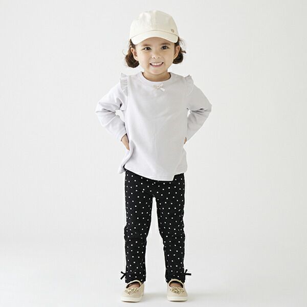 日本 petit main - 百搭女孩合身內搭褲-桃粉