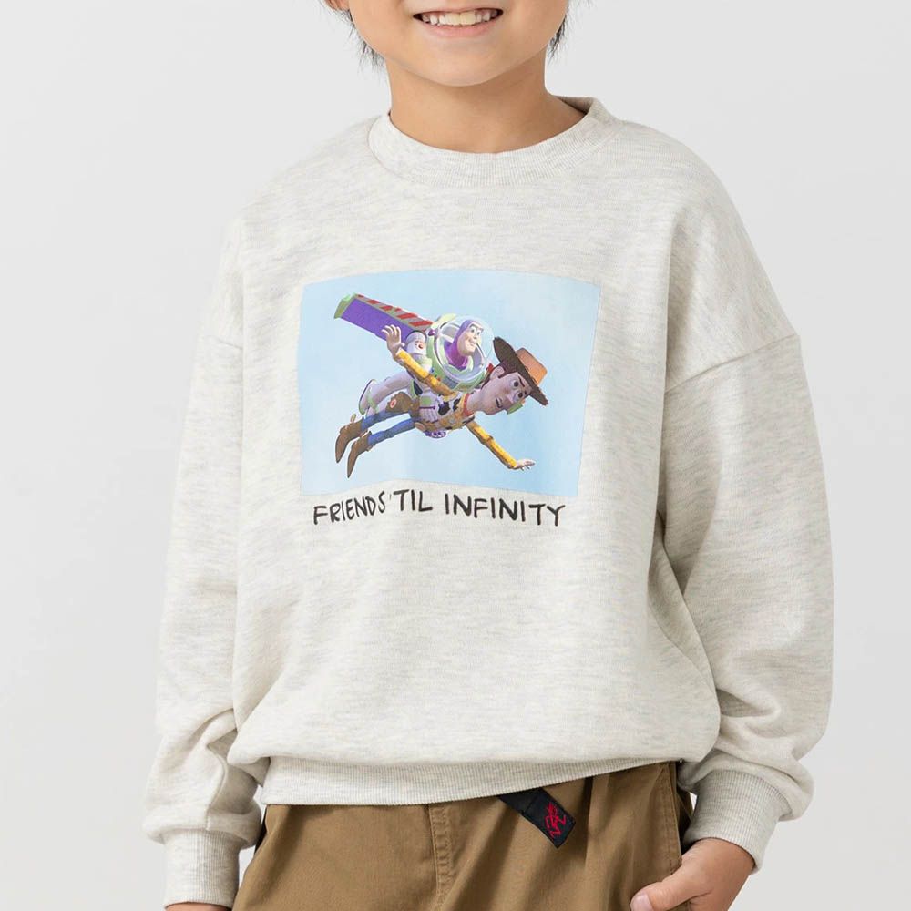 限定聯名 縮口印花長袖上衣-玩具總動員-飛向宇宙-燕麥