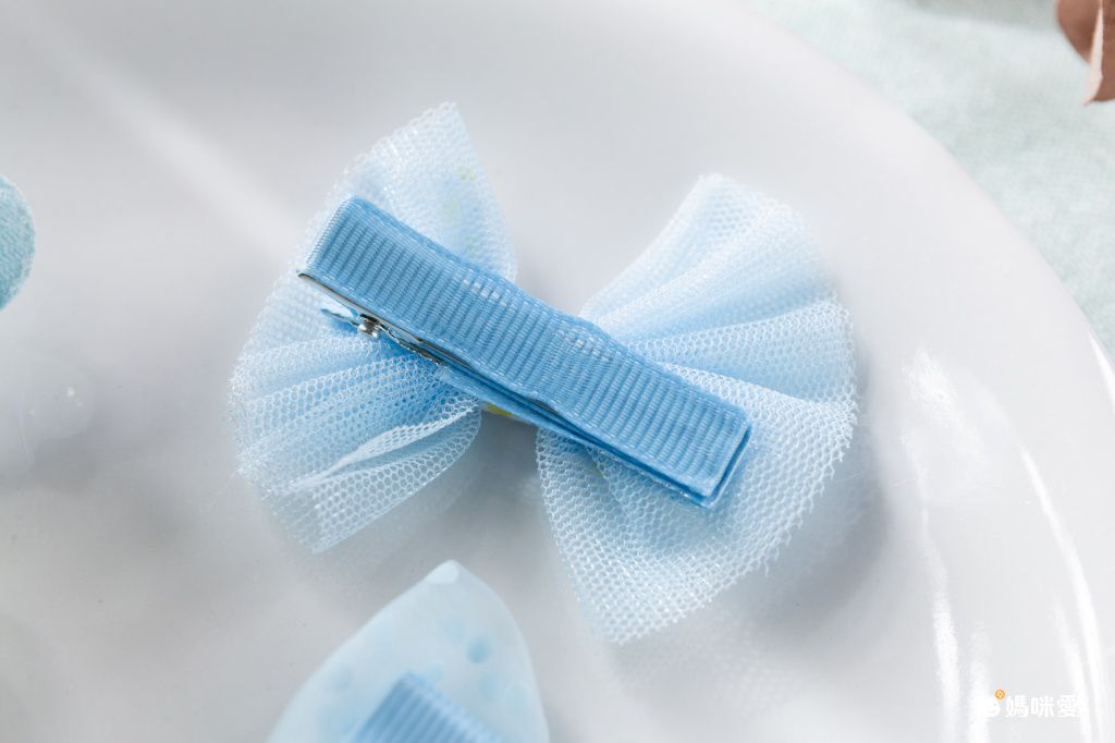 甜美網紗小清新布藝髮夾(10入組)-黃色