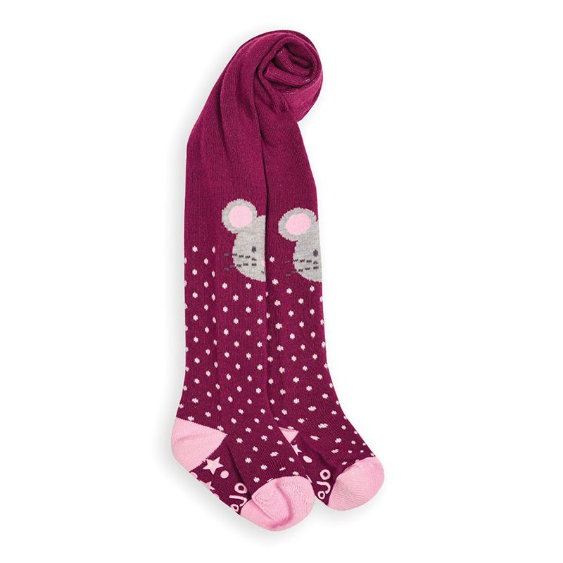 英國 JoJo Maman BeBe - 嬰幼兒/小童內搭褲襪/保暖襪-膝蓋小灰鼠