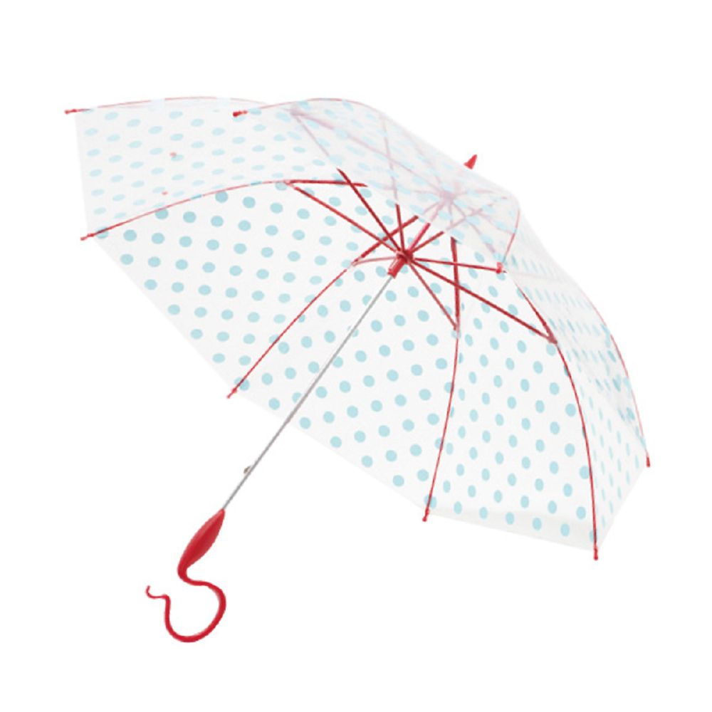 日本Caetla - Evereon 可替換式環保輕量傘-水玉點點-天藍