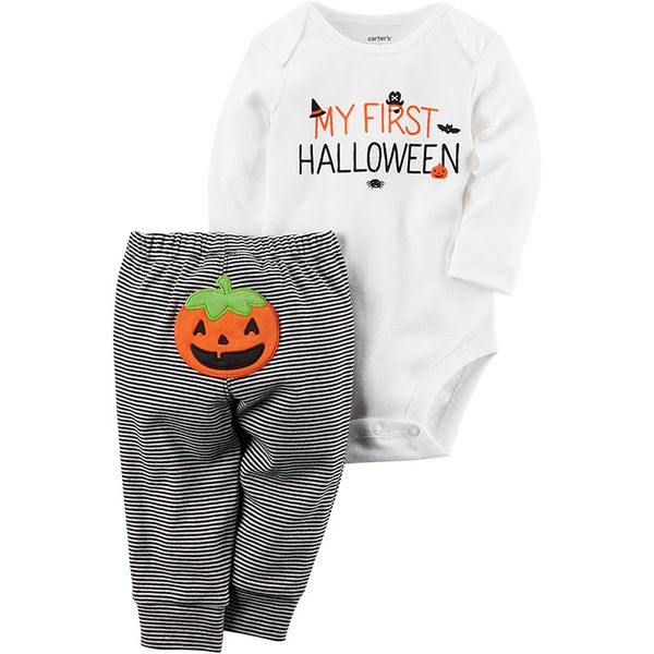 美國 Carter's - 嬰幼兒節慶套裝兩件組-萬聖南瓜