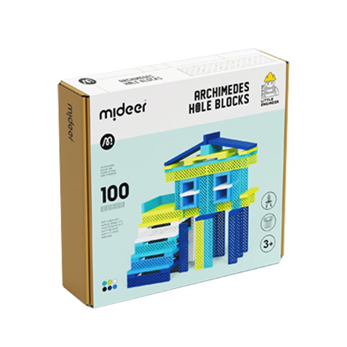 MiDeer - 阿基米德洞洞積木(冷色100片)
