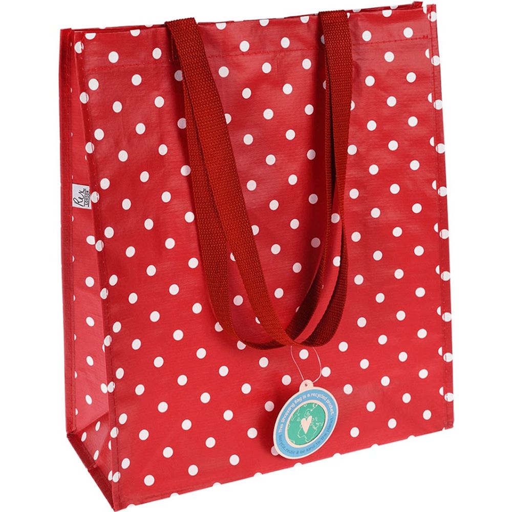 英國 Rex London - 環保多功能購物袋/萬用袋-紅底白點