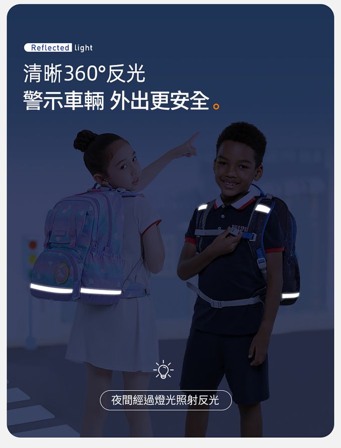 MoonRock - 護脊書包-SP1 恐龍世紀-LED胸扣2023款 適用身高:95-140cm-19L