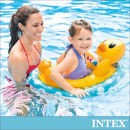 INTEX - 造型幼兒坐式充氣泳圈- 適3~4歲(59570)-鴨子