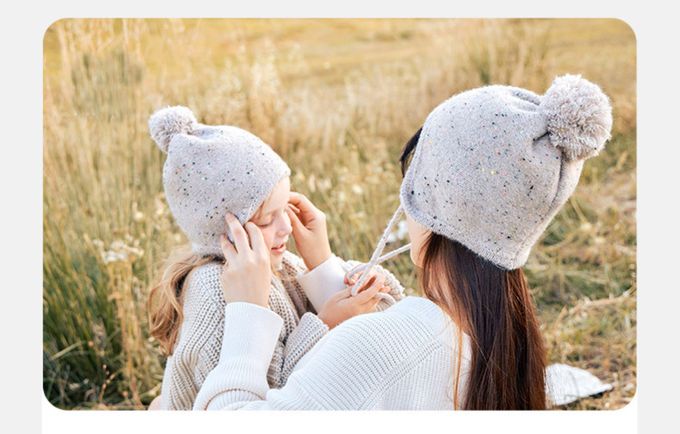 kocotree - 羊毛護耳保暖帽 M (米色)