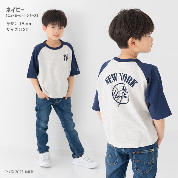 日本 Chil2 - MLB 撞色短袖上衣-聖地牙哥教士-淺棕x摩卡