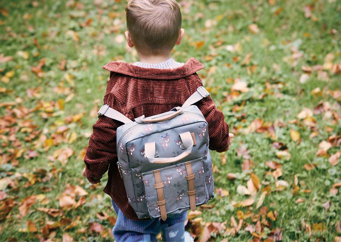 荷蘭 FRESK - 北歐風設計可愛小後背包-小背包-淺粉紅小花