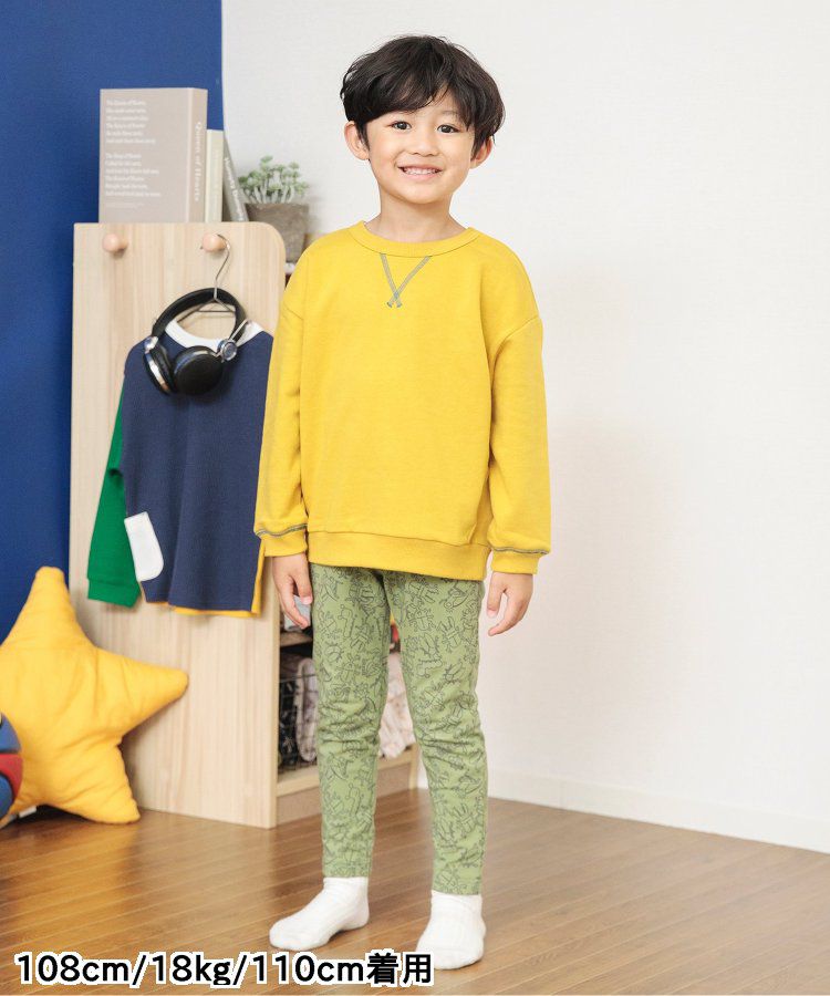 日本 BREEZE - 熱銷！百搭鬆緊長褲(9分丈)-美式速食-翡翠綠