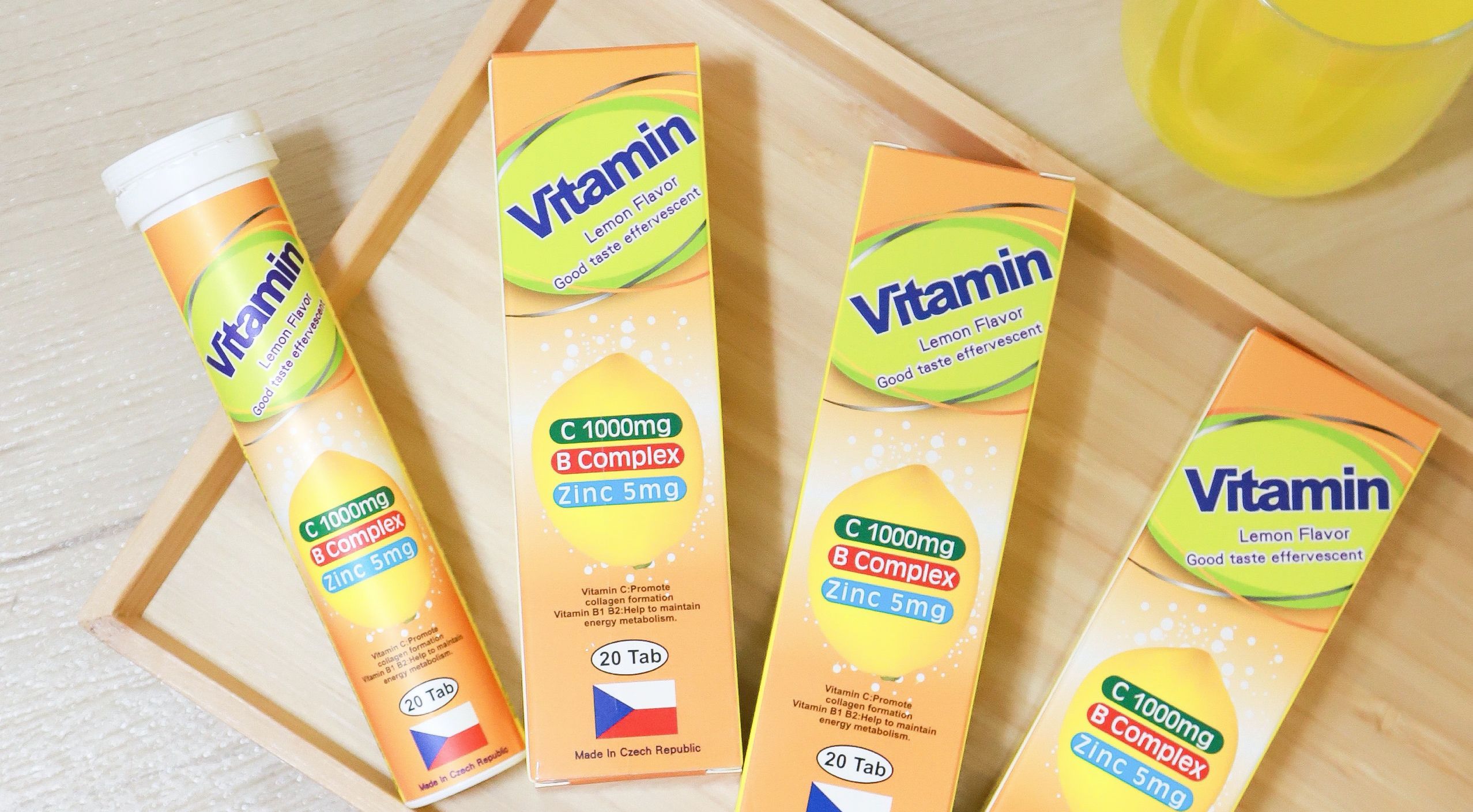 維生素C+鋅+B群 發泡錠-20錠