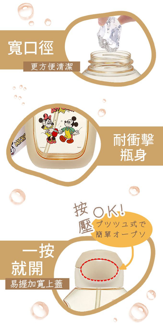 日本 SKATER - 6DX(吸管)水壺530ml-米奇Cooking