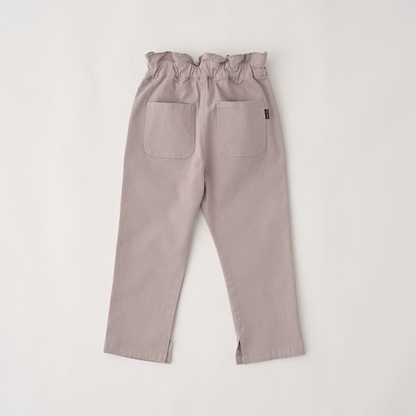 日本 Lycee mine - 俏麗皺摺錐形彈力長褲-黑