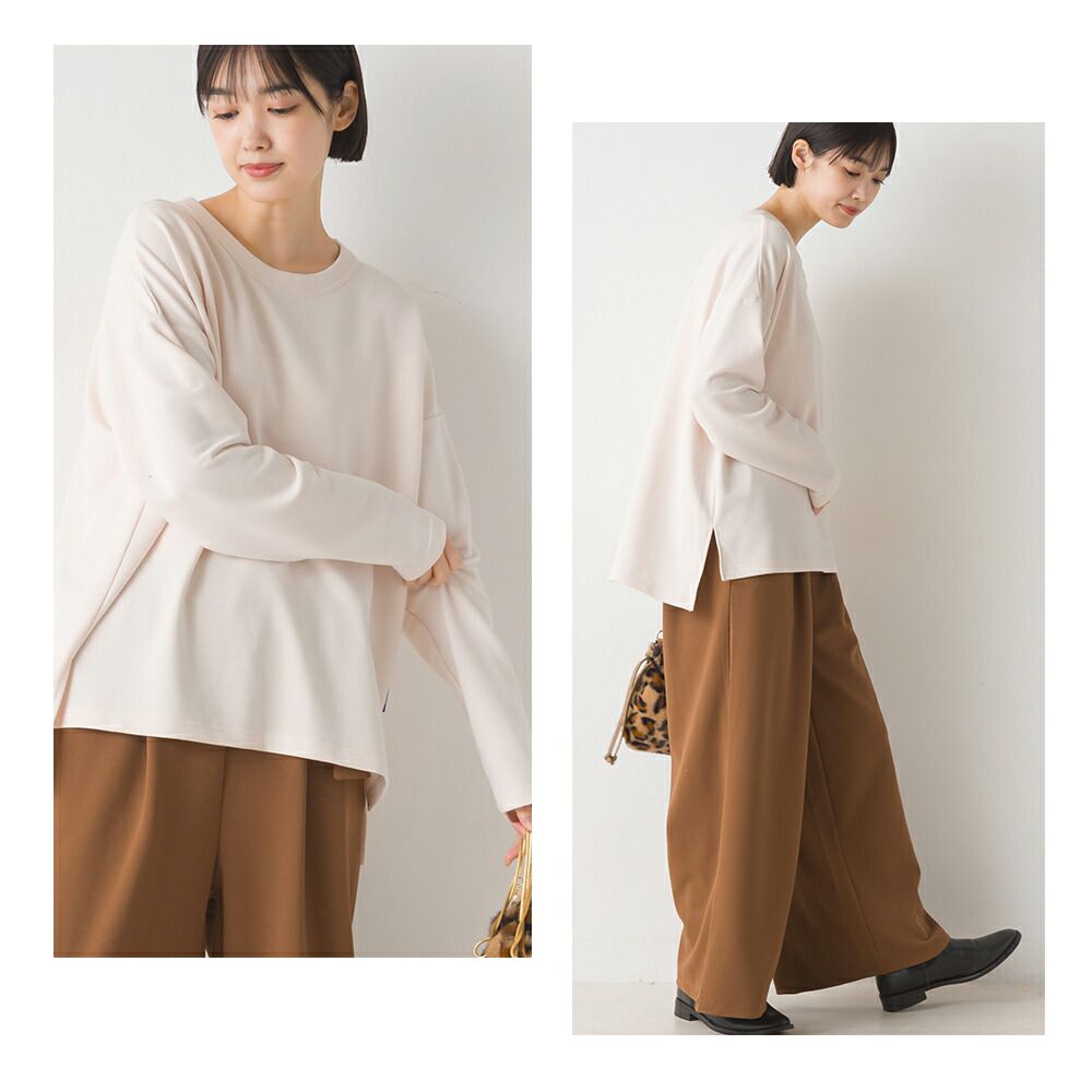 日本 OMNES - ＋3℃蓄熱彈性薄長袖上衣-黑