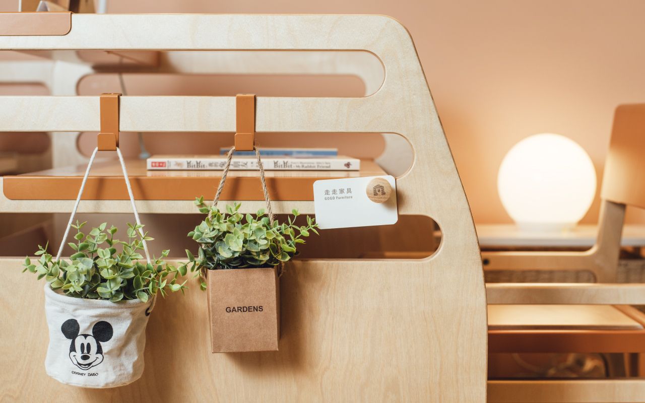 走走家具 - 兒童桌椅配件-磁鐵掛勾組-內斂橘 / 原木色