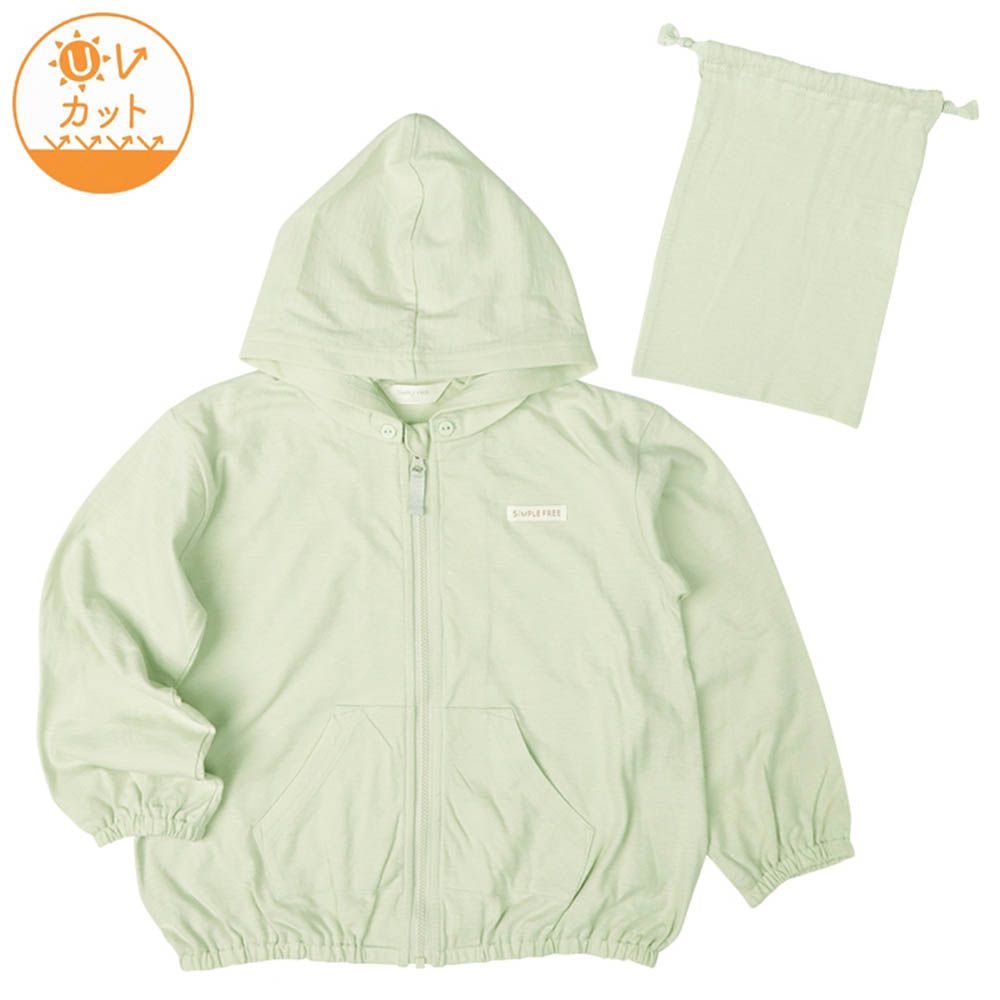 抗UV連帽外套-附收納袋-綠色