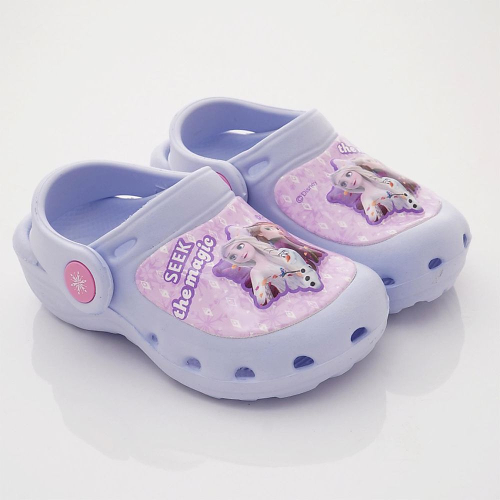 台灣製冰雪奇緣電燈園丁鞋(中小童段)-涼拖鞋-粉藍