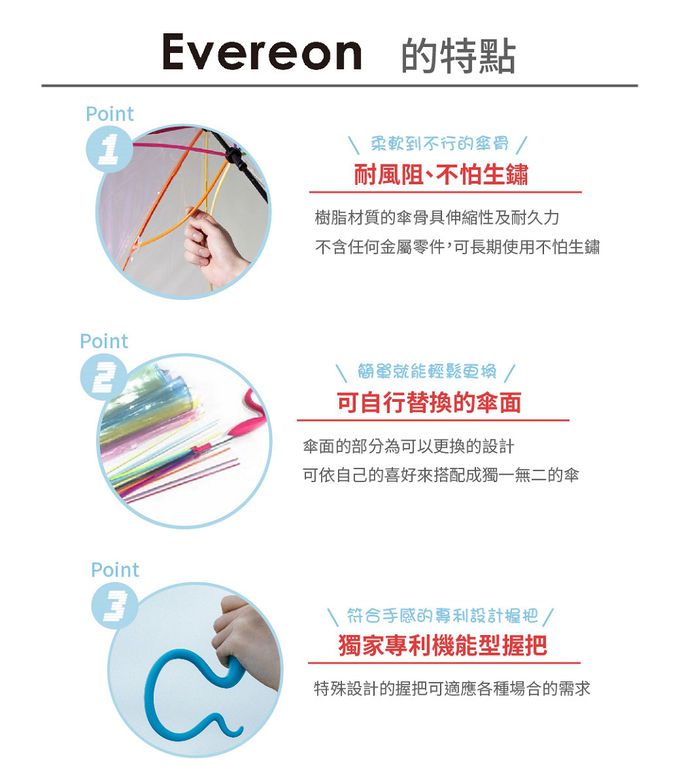 日本Caetla - Evereon可替換式環保輕量傘-熊貓Panda