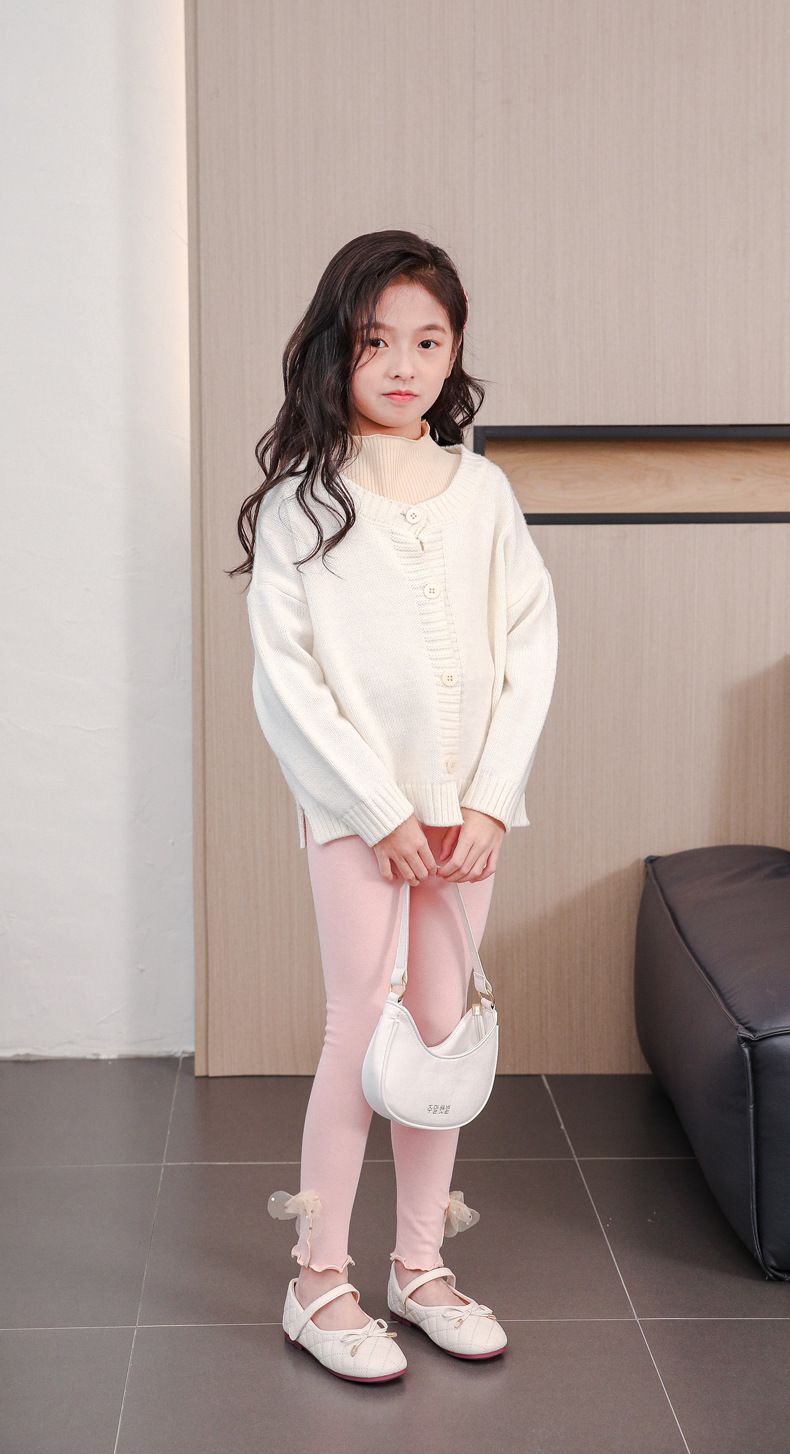 FANMOU - 唯美風木耳邊內搭褲-蝴蝶結-黑色