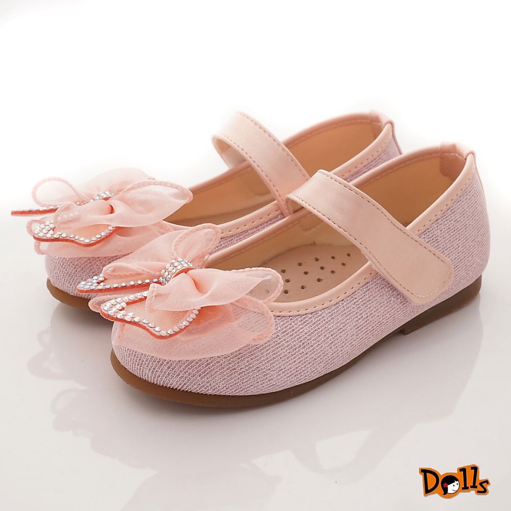 台灣製金蔥蕾絲公主鞋(中小童段)-公主鞋-粉