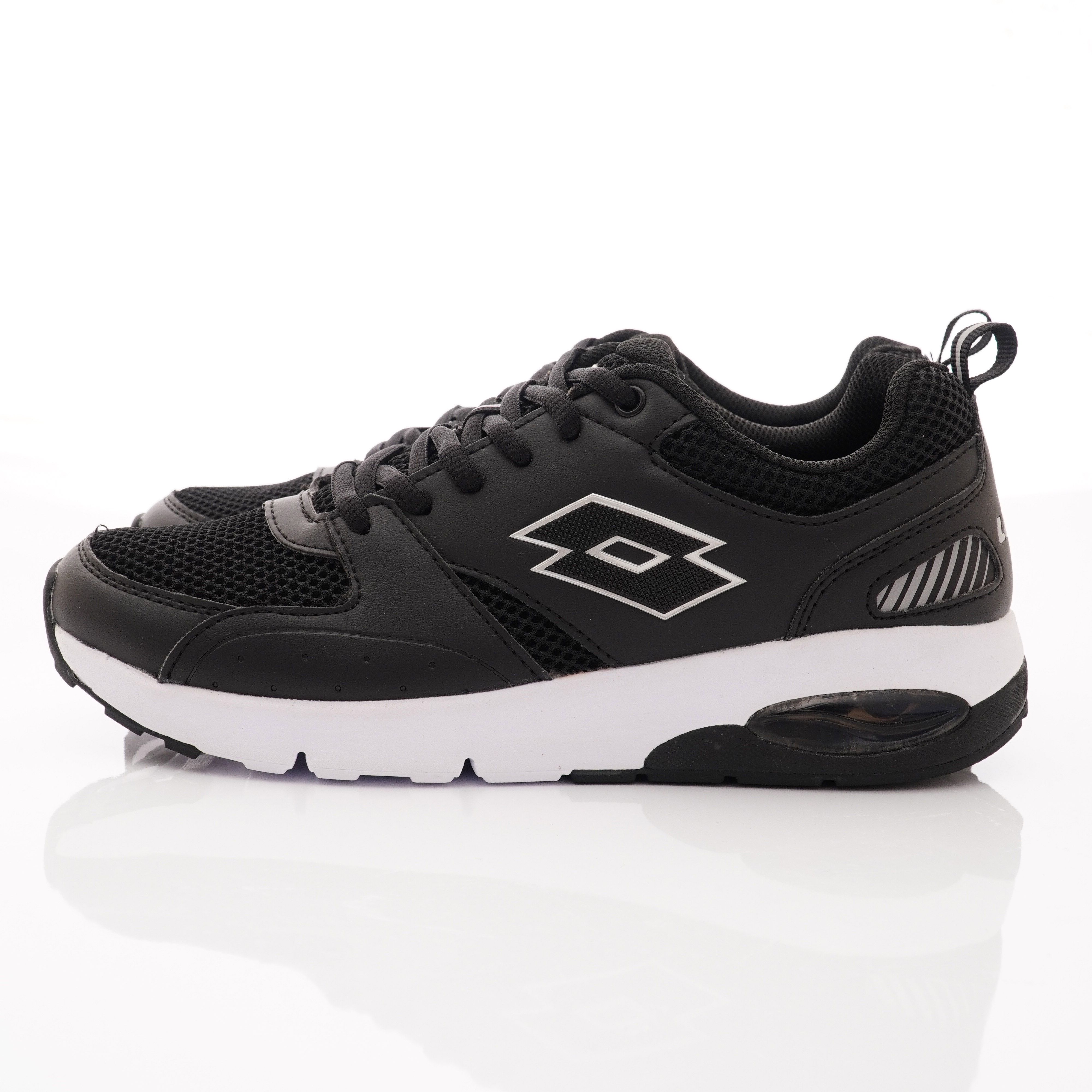 LOTTO樂得 - 男段半氣墊運動款-運動鞋-黑