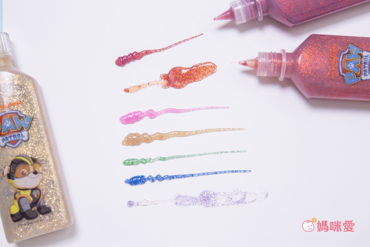 汪汪隊立大功 - 3D立體金蔥膠組7色-紅/藍/黃/綠/粉紅/紫/橘紅