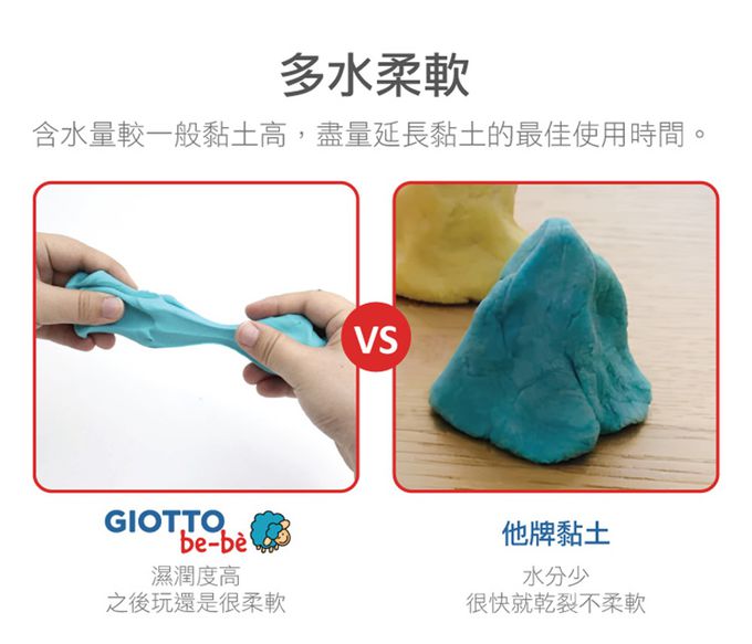 GIOTTO BEBE - 寶寶超軟黏土-4合1-紅黃-400g