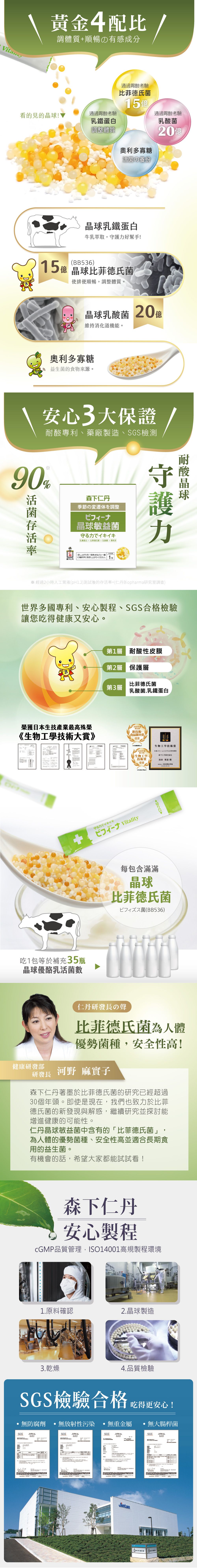 日本森下仁丹 - 晶球敏益菌3日體驗包-乳鐵蛋白添加(效期2024/9/5)-3條/包