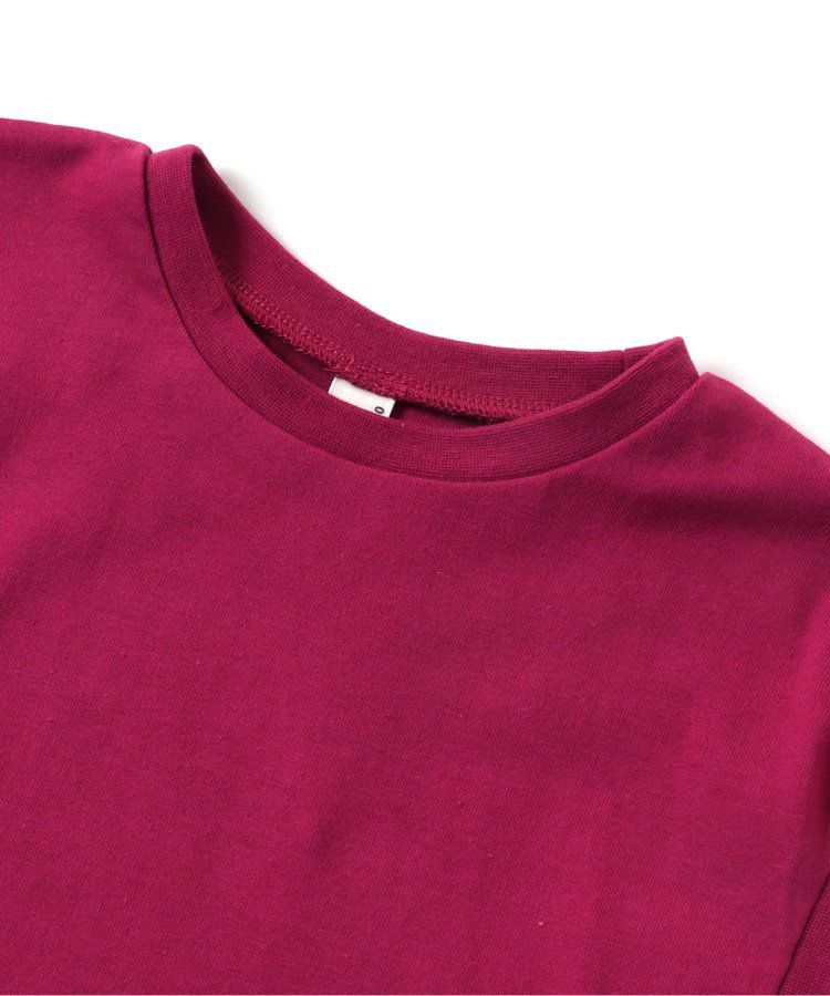 日本 apres les cours - 下擺傘狀蝴蝶結短袖上衣-桃紫