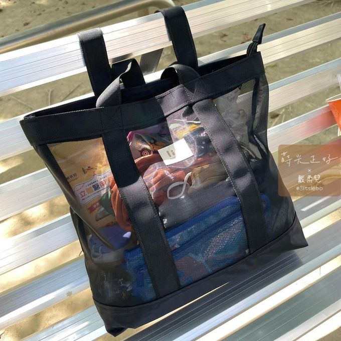 理理 liil - 透網多用托特肩背包-M (L440xH355xD110mm/背帶長245mm)-約275g