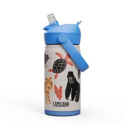 CamelBak - Flip Straw兒童吸管不鏽鋼保溫瓶 (保冰)-動物樂園 (350ML)-296G