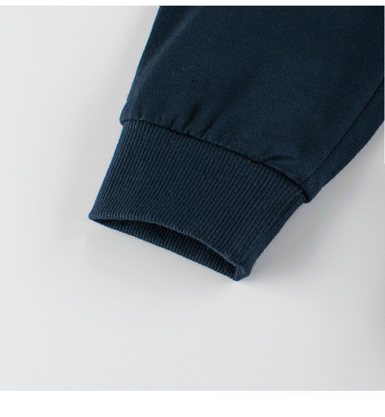 純棉長褲-英文字母M-灰色