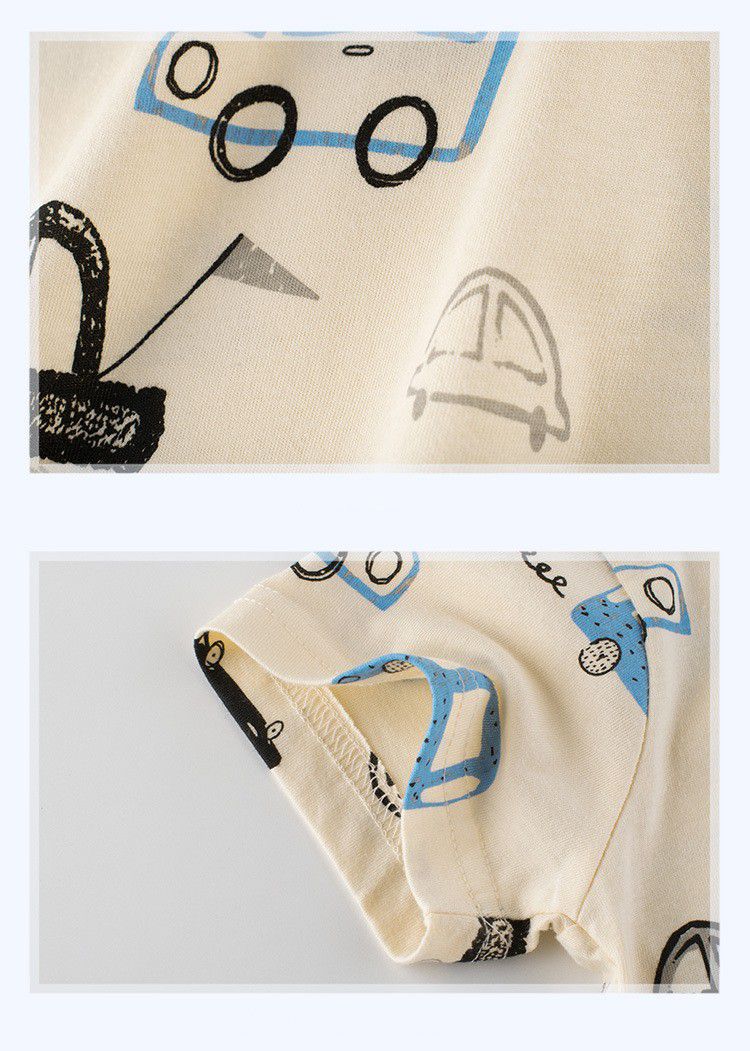 短袖棉T-手繪滿版車車