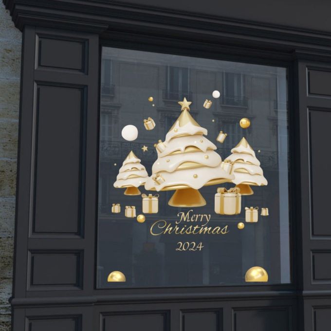 JB Design - 時尚壁貼-DD6137蛋糕聖誕樹 (40cm*60cm)