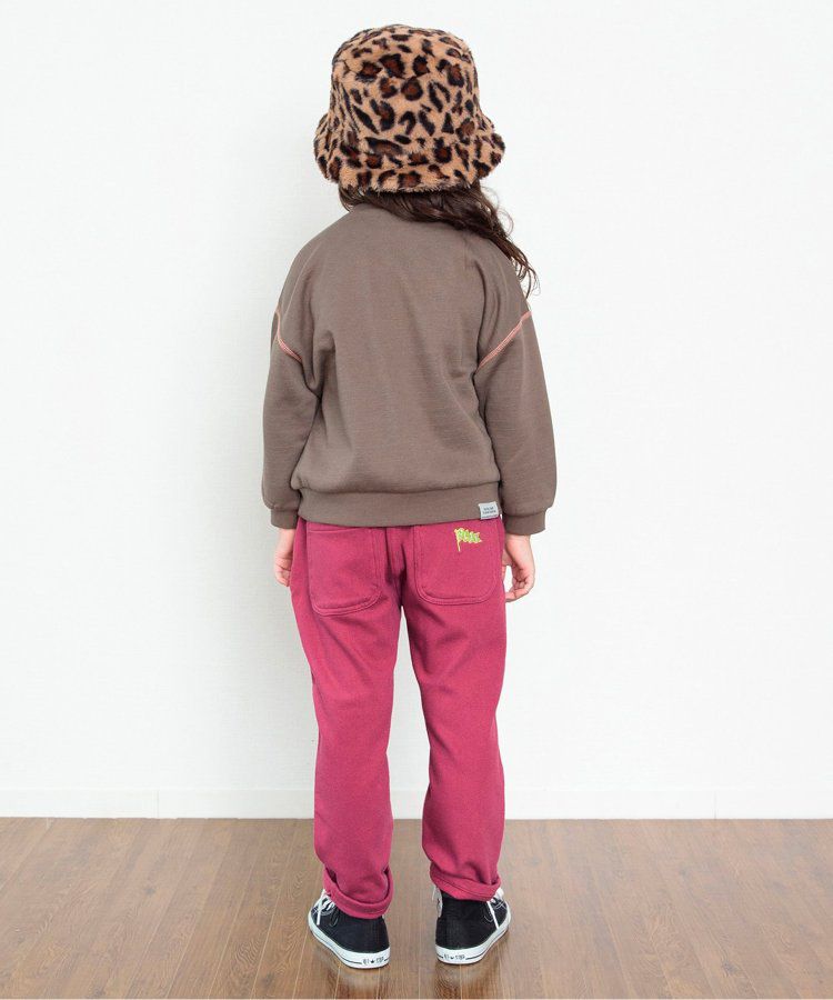 日本 BREEZE - 合身款裏毛保暖彈力長褲-芥末黃