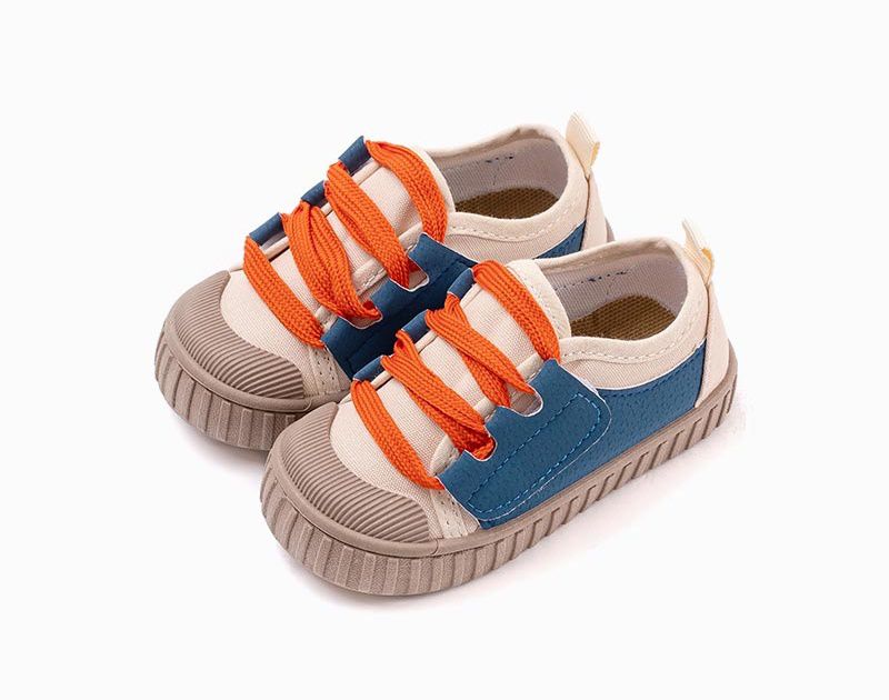 韓國 OZKIZ - 裝飾鞋帶魔鬼氈餅乾鞋-黑