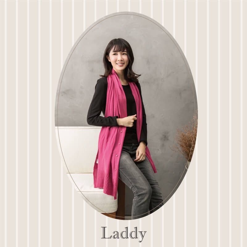 貝柔 Peilou - 純色多用途針織披肩圍巾-淺紫