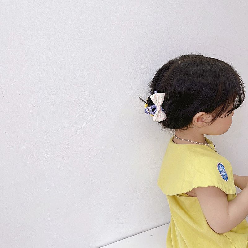 田園風碎花花朵爪夾-紫色花朵