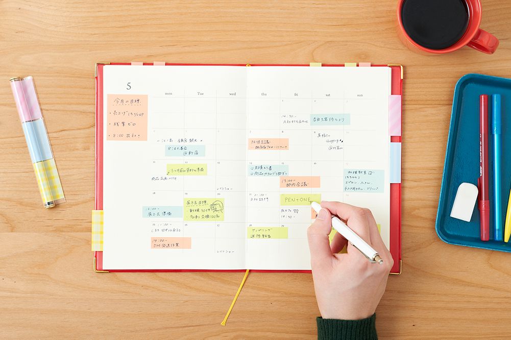 日本文具 Kanmido - PENTONE 便攜筆式便利貼-三色-粉綠黃