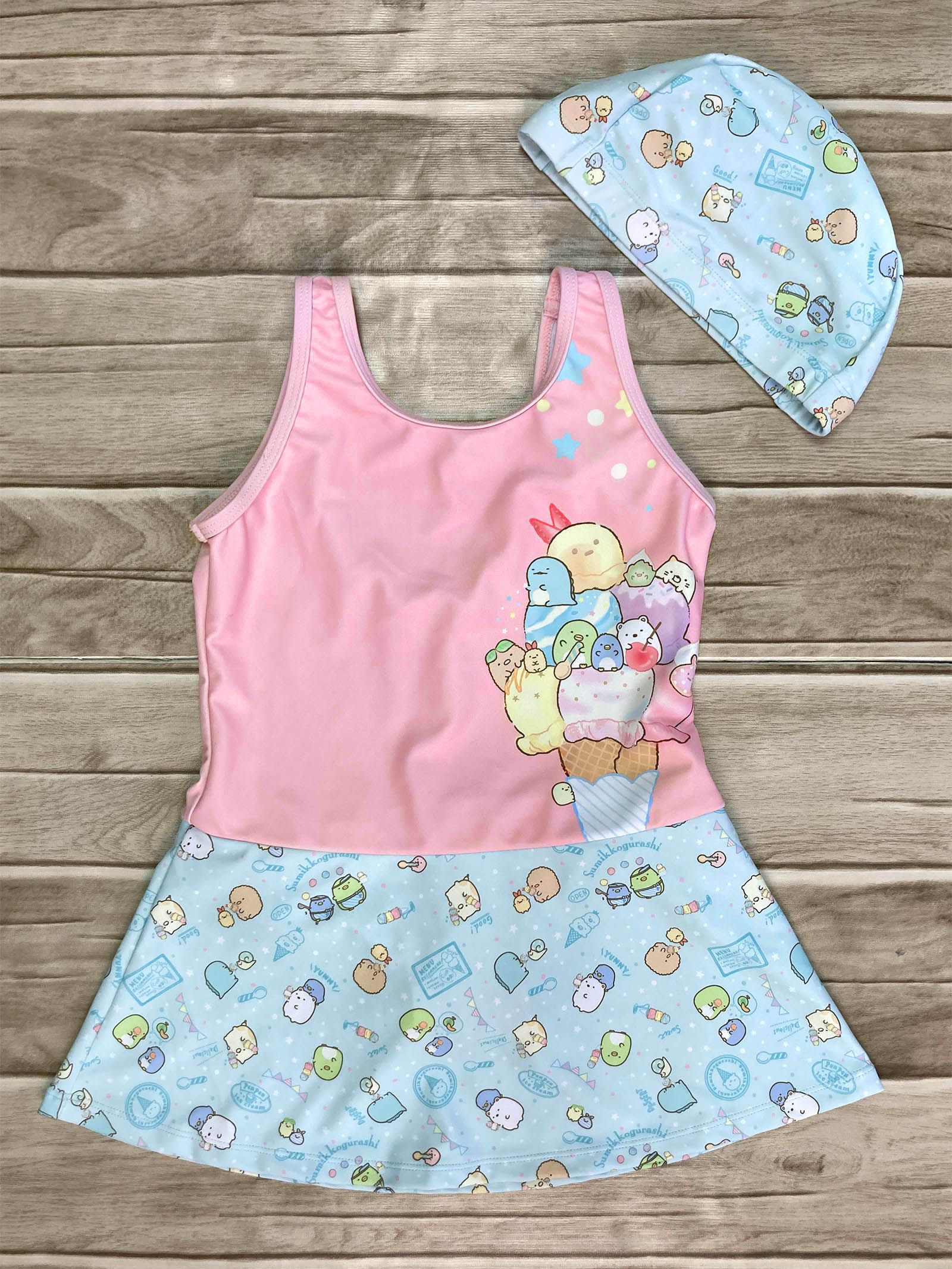 角落小夥伴 - 女童連身泳衣