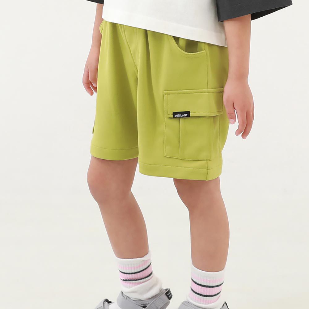 日本 devirock - 涼爽網眼工裝短褲-開心果綠