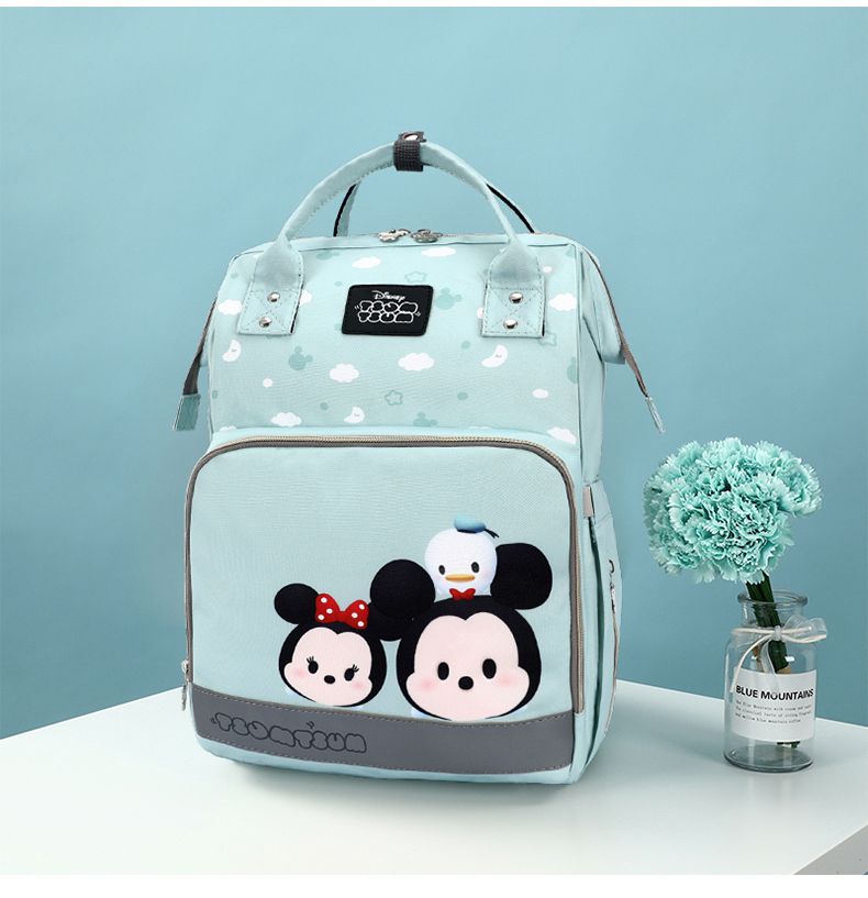 卡通人物防髒後背包/媽媽包-TSUM TSUM-粉色 (40x26x14cm)