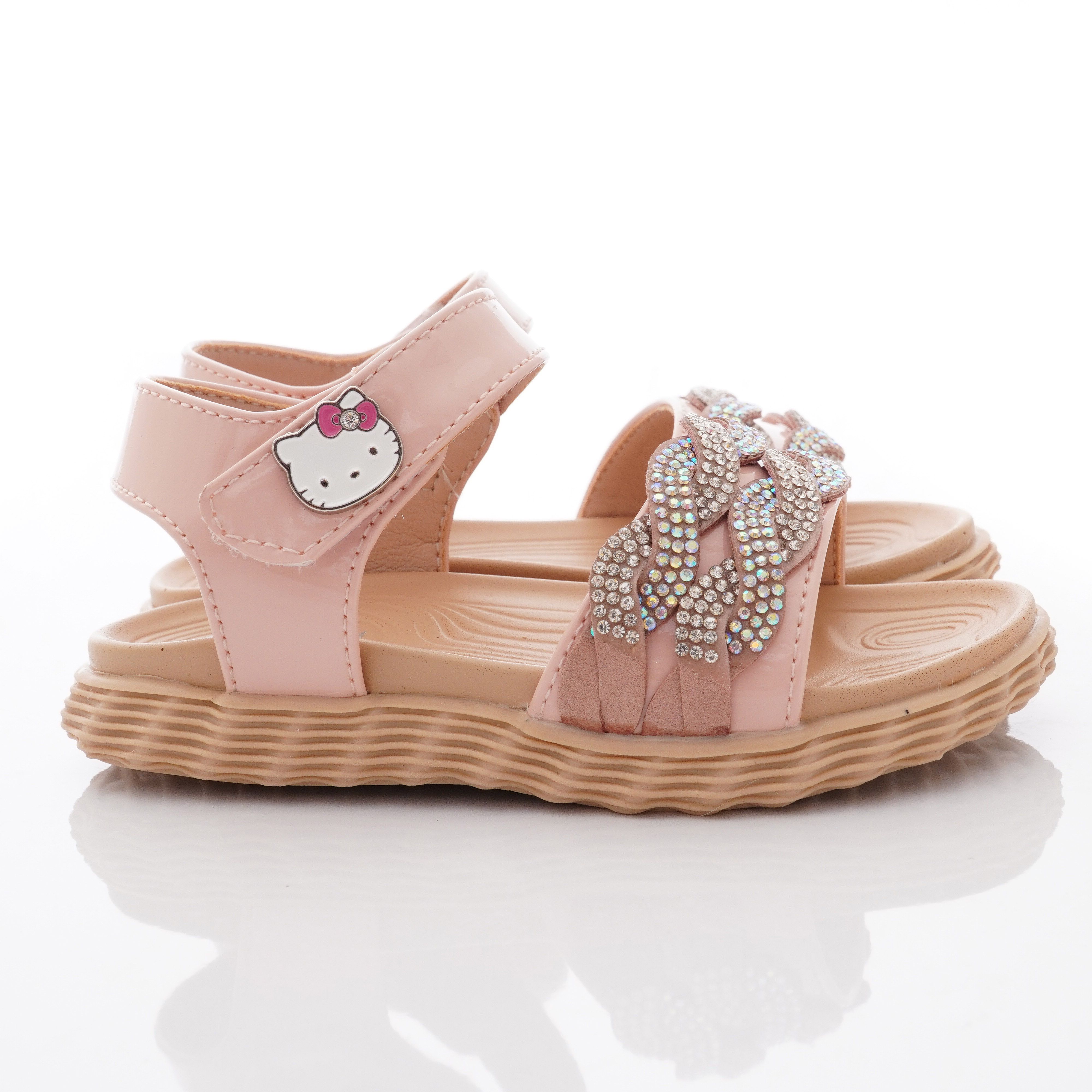 HELLO KITTY - 專櫃晶亮氣質涼鞋款(小童段)-粉