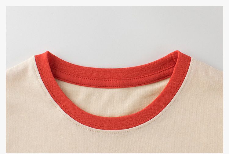 純棉短袖上衣-魚子醬煎餅-杏色