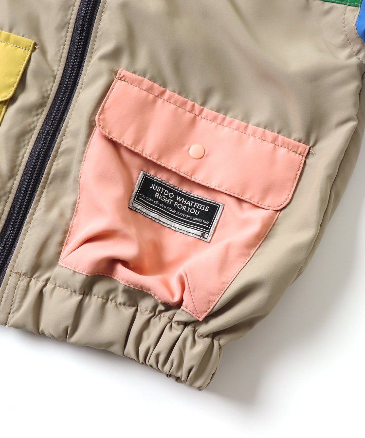 日本 BREEZE - 潑水加工 繽紛連帽防風外套-萊姆