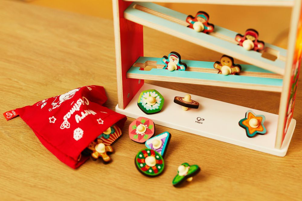 德國 Hape - Christmas Roller Coaster 聖誕倒數月曆-滾輪軌道
